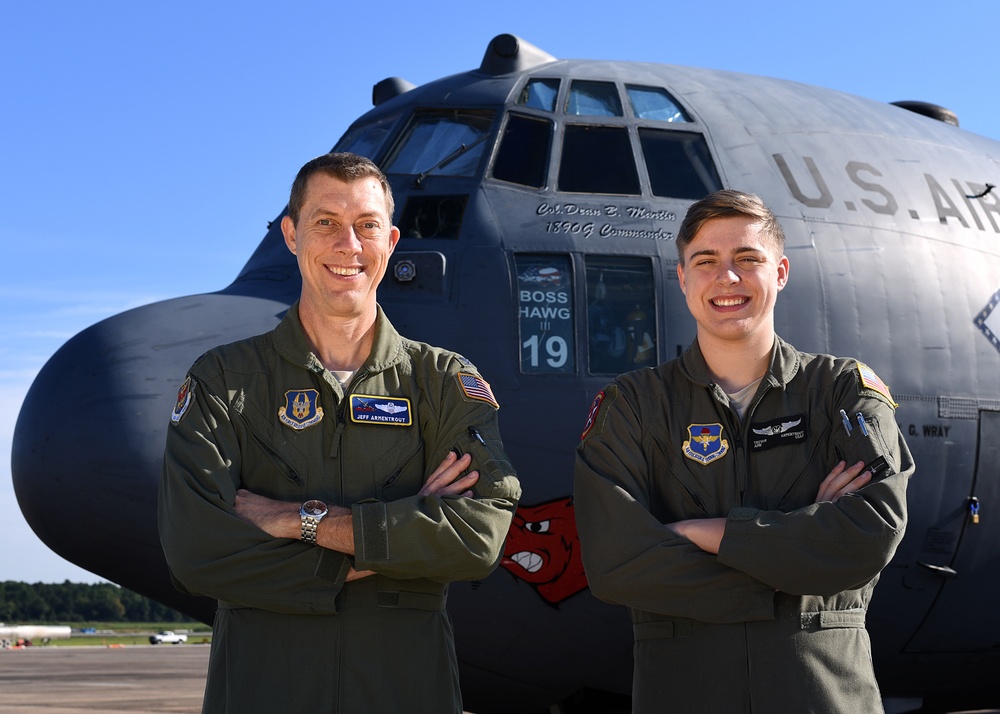 Schoolhouse unites father, son for C-130 mission