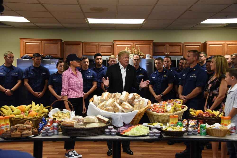President Donald Trump, first lady Melania Trump visit Coast Guard Station Lake Worth Inlet
