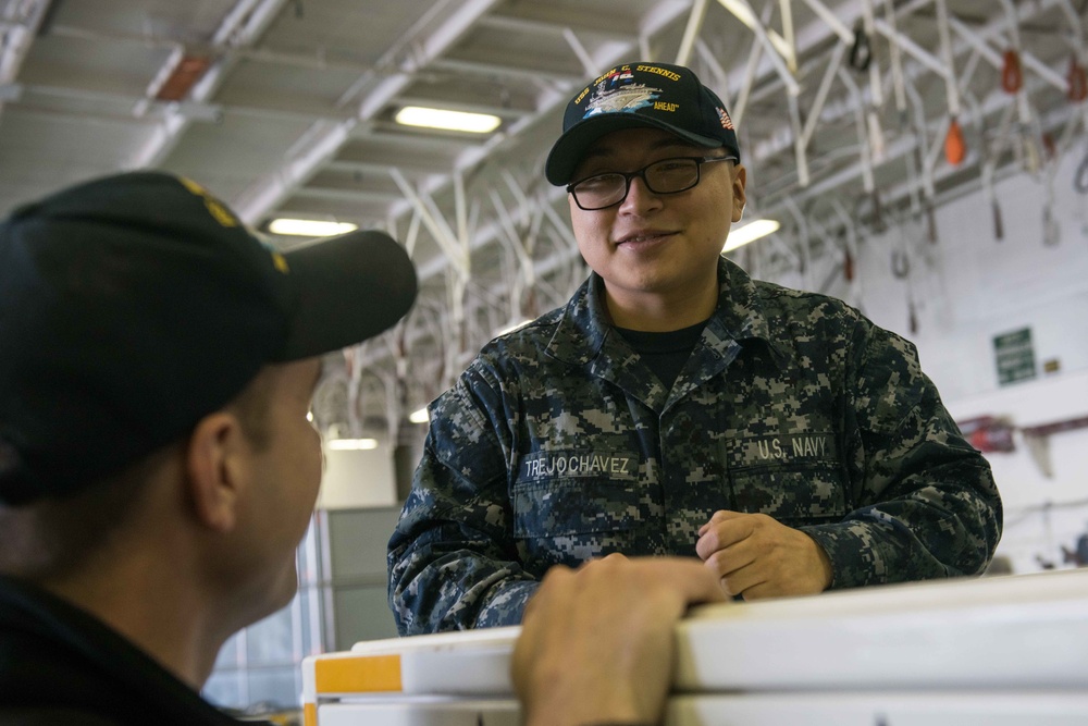 Sailors Perform Maintenance