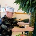 Soldier sets up centerpiece display