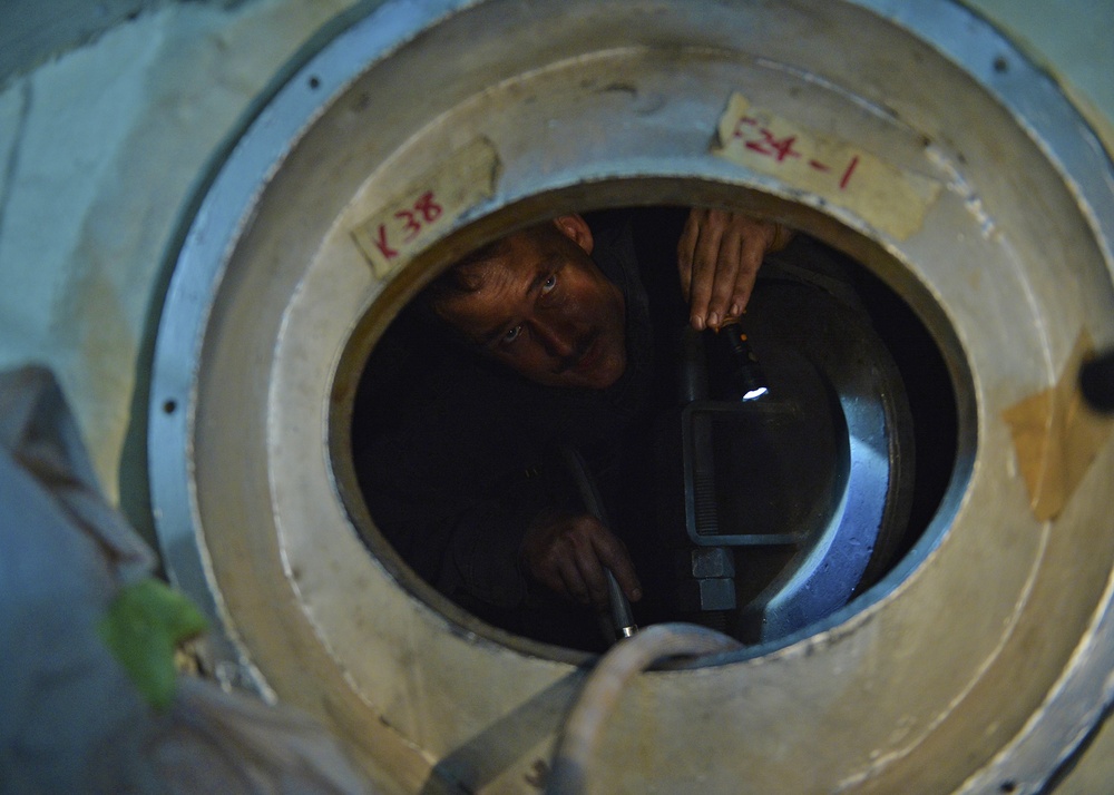 Sailors test the integrity of Boilers