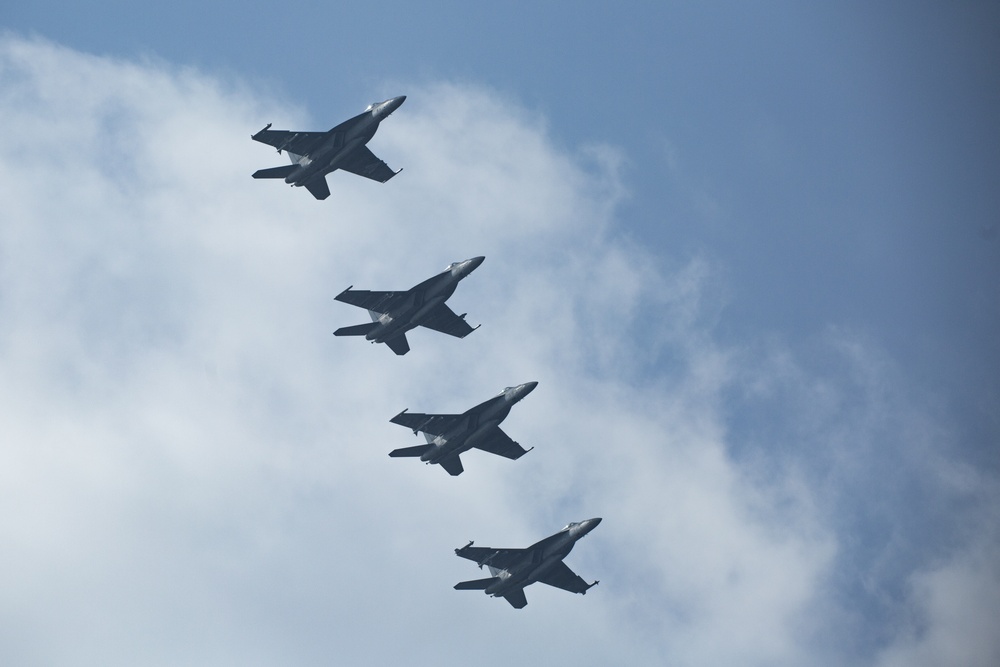 MCAS Iwakuni welcomes the first jet squadrons from Carrier Air Wing Five