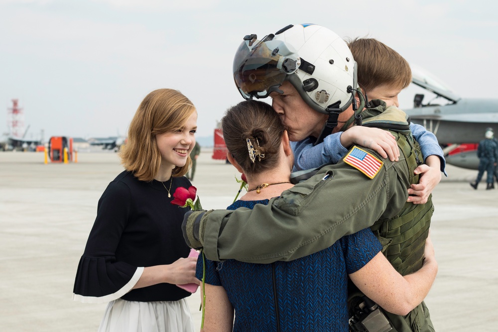 MCAS Iwakuni welcomes the first jet squadrons from Carrier Air Wing Five