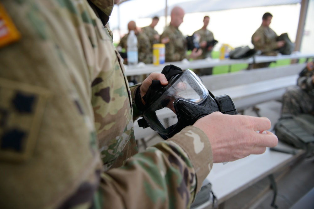 650th MI GP build M50 Mask confidence with AFNORTH instructor