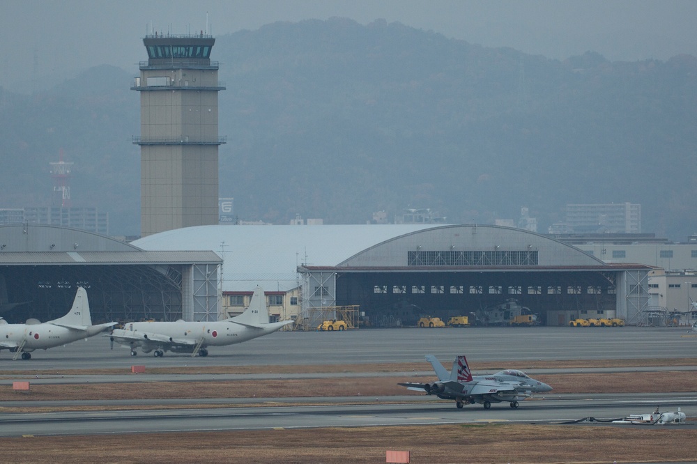 MCAS Iwakuni welcomes the first jet squadrons from Carrier Air Wing Five