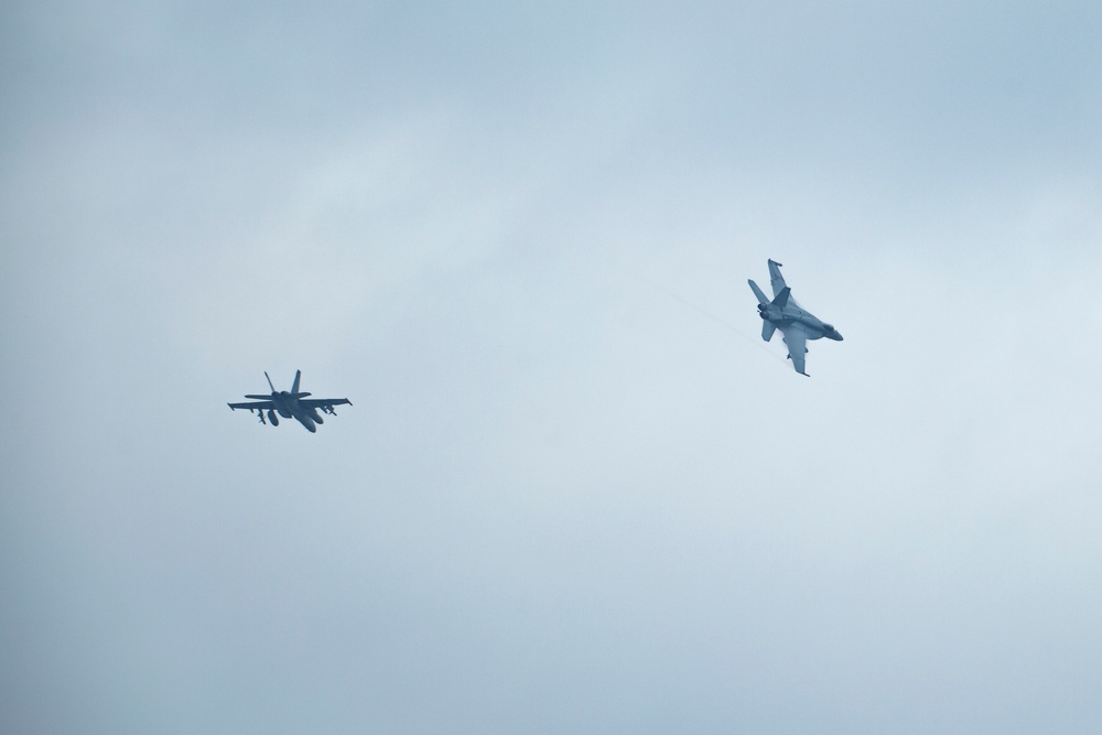 MCAS Iwakuni welcomes the first jet squadrons from Carrier Air Wing Five