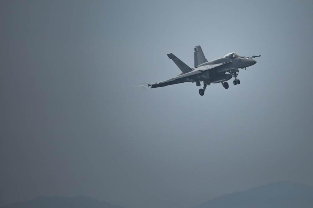 MCAS Iwakuni welcomes the first jet squadrons from Carrier Air Wing Five