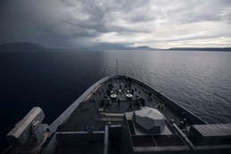 USS San Diego (LPD 22) Pulls Into Souda Bay, Greece