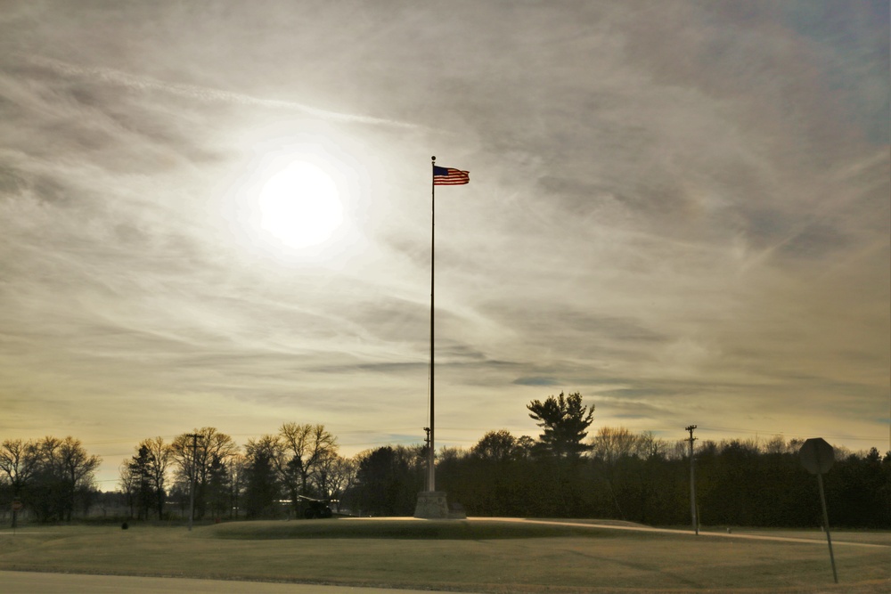 American Flag and Fort McCoy