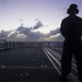 USS Lake Erie (CG 70) Seaman stands aft lookout watch