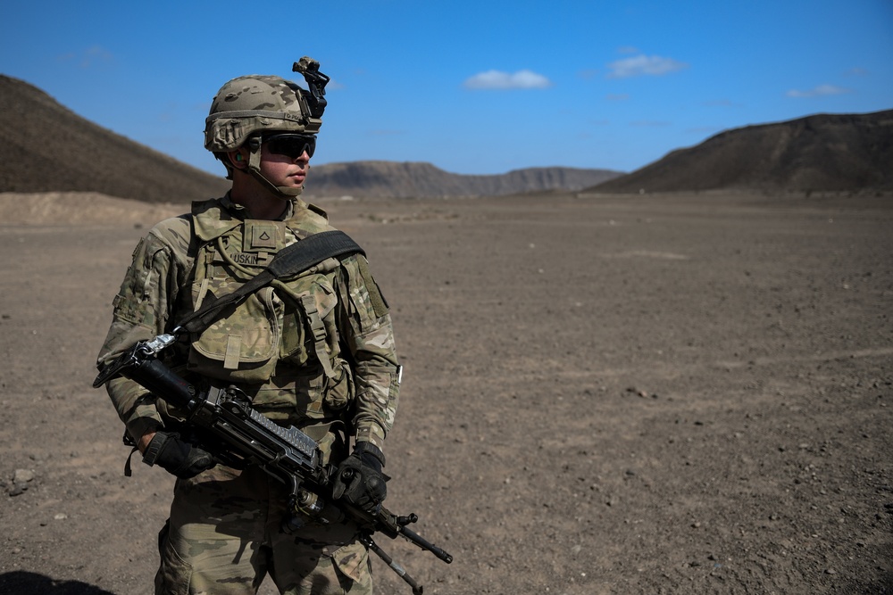 EARF team conducts team stress shoot and support by fire exercises