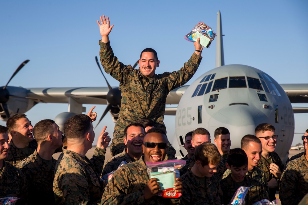 Marines recieve care packages