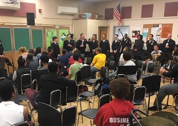 Navy Musicians Perform and Discuss Navy-life with Thousands of New York Students