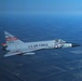 Historical F-102 Delta Dagger in flight over North Dakota