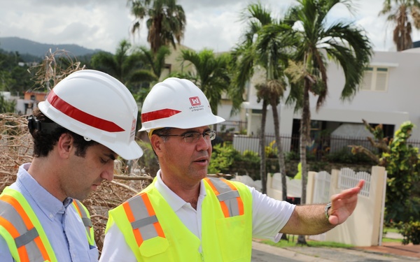 U.S. Army Corps of Engineers employee, Jose Sanchez speaks with Matt Schwartz, Ney York Magazine reporter