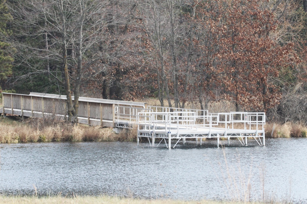 Fishing piers at Fort McCoy