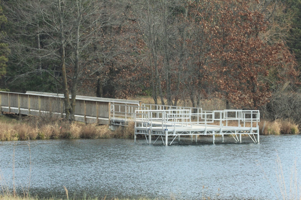 Fishing piers at Fort McCoy