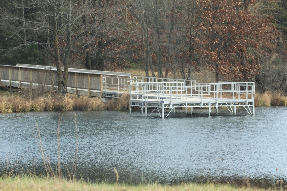 Fishing piers at Fort McCoy