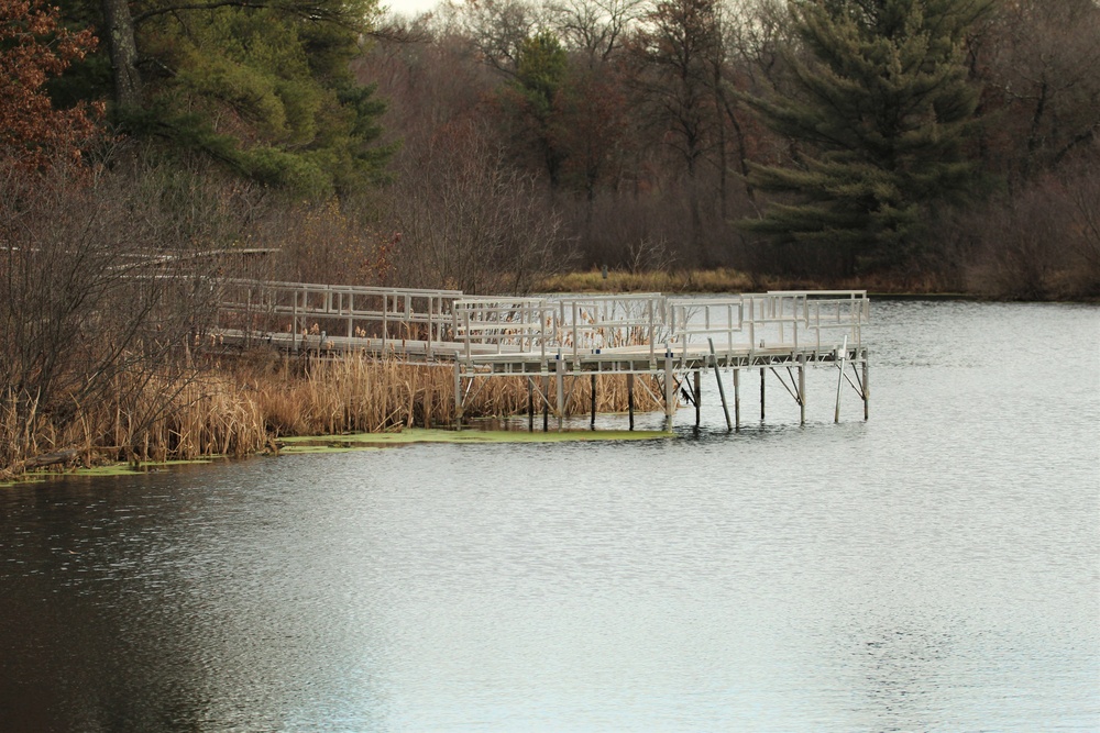 Fishing piers at Fort McCoy