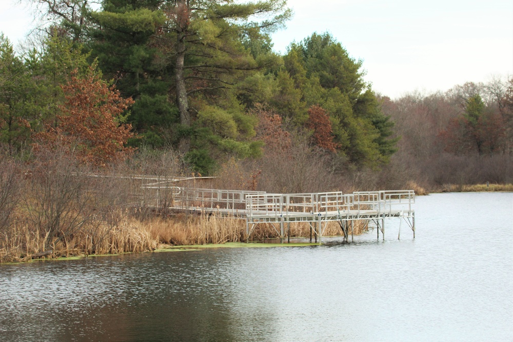 Fishing piers at Fort McCoy