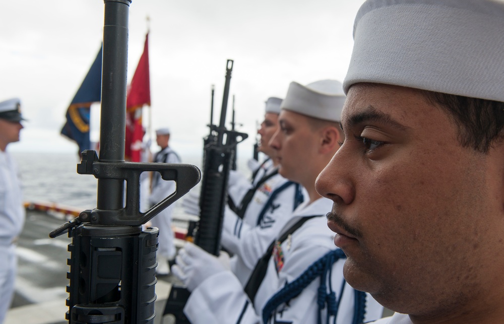 USS Wasp burial-at-sea