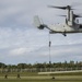 Marines fast rope with a MV-22B Osprey in Okinawa