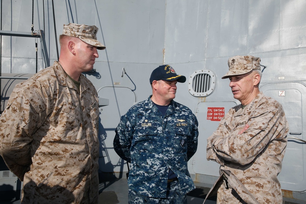 AFRICOM Commander Visits 15th MEU, USS San Diego