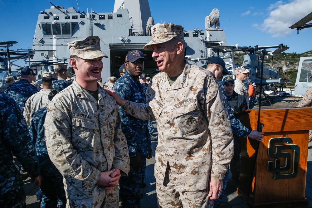 AFRICOM Commander Visits 15th MEU, USS San Diego