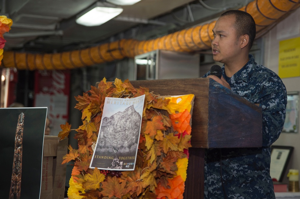 USS Bonhomme Richard (LHD 6) Celebrate National American Indian and Native Alaskan Heritage