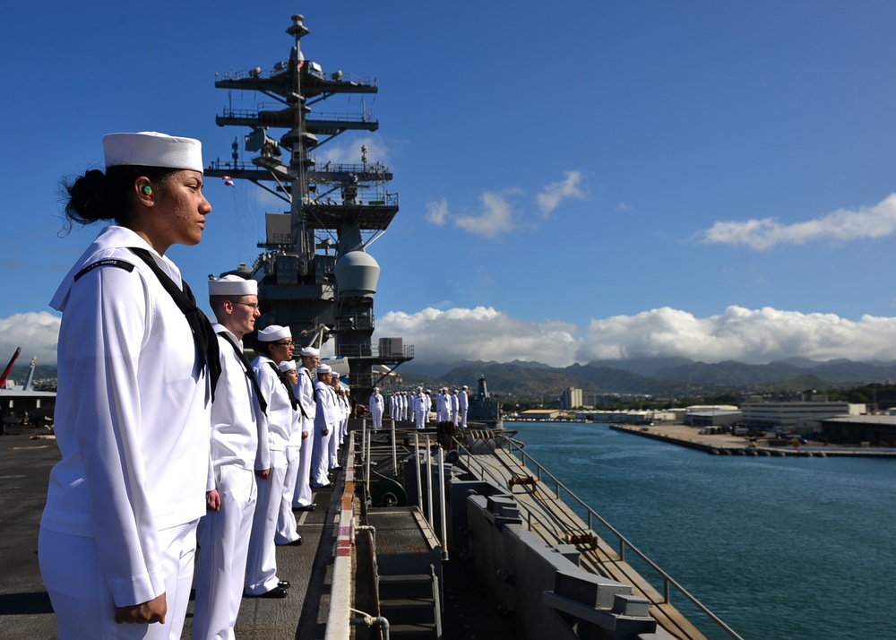 Nimitz Departs Pearl Harbor