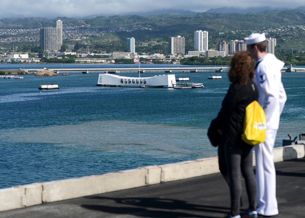 Nimitz Departs Pearl Harbor