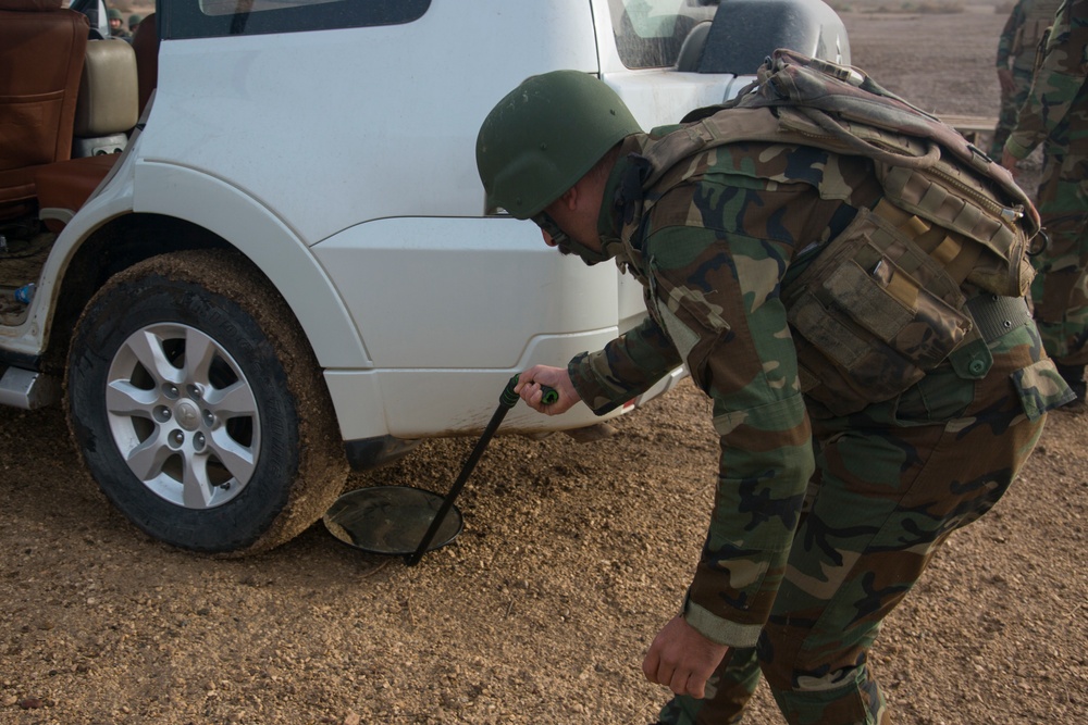 Iraqi Security Force checkpoint training in Taji