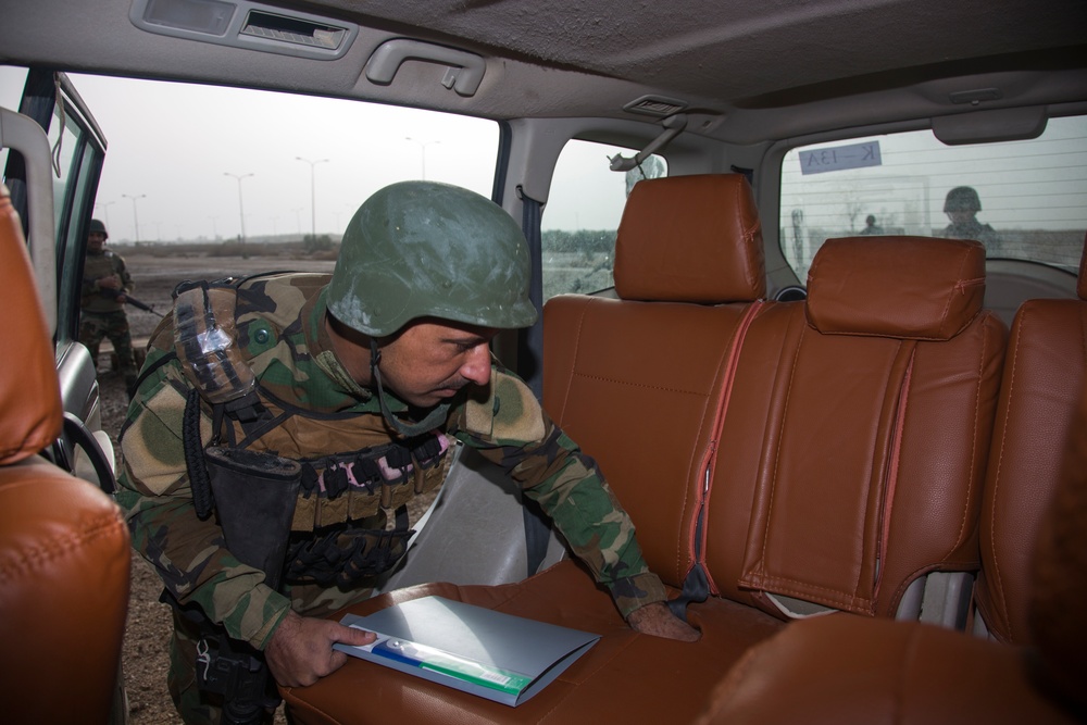 Iraqi Security Force checkpoint training in Taji