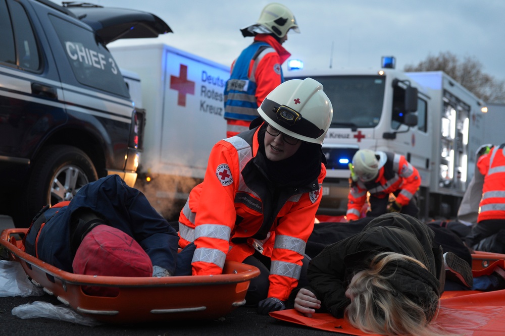 Spangdahlem Fire Trains with Local Emergency Personnel