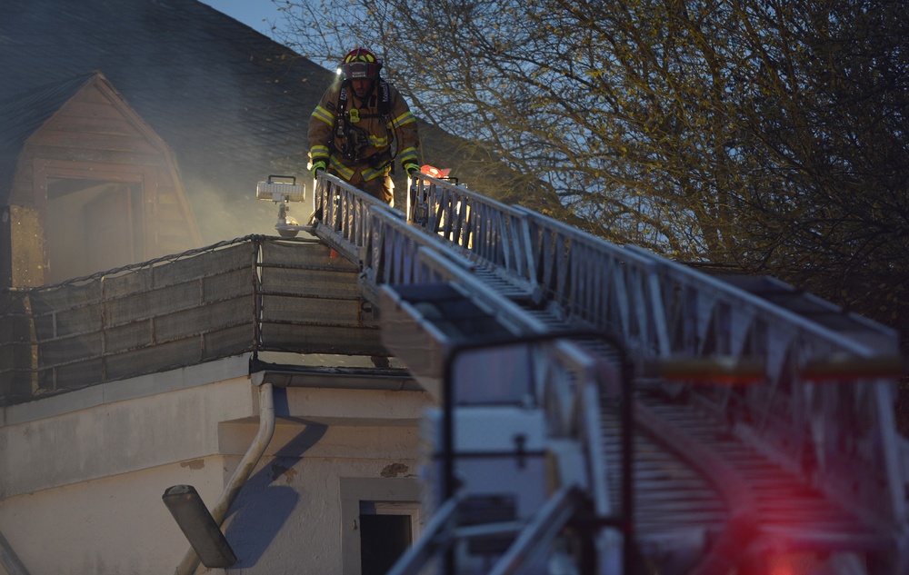 Spangdahlem Fire Trains with Local Emergency Personnel