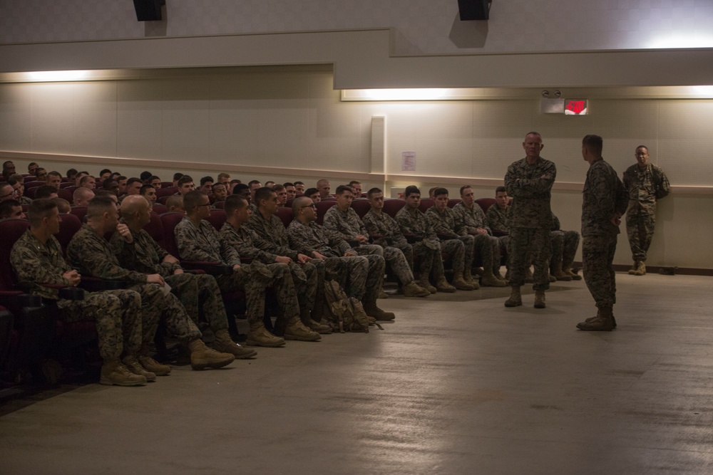 III MEF CG welcomes BLT 1/1 to Okinawa, Japan