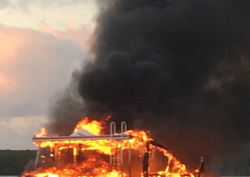 Coast Guard, partner agencies respond to vessel fire in Tarpon Basin near Key Largo