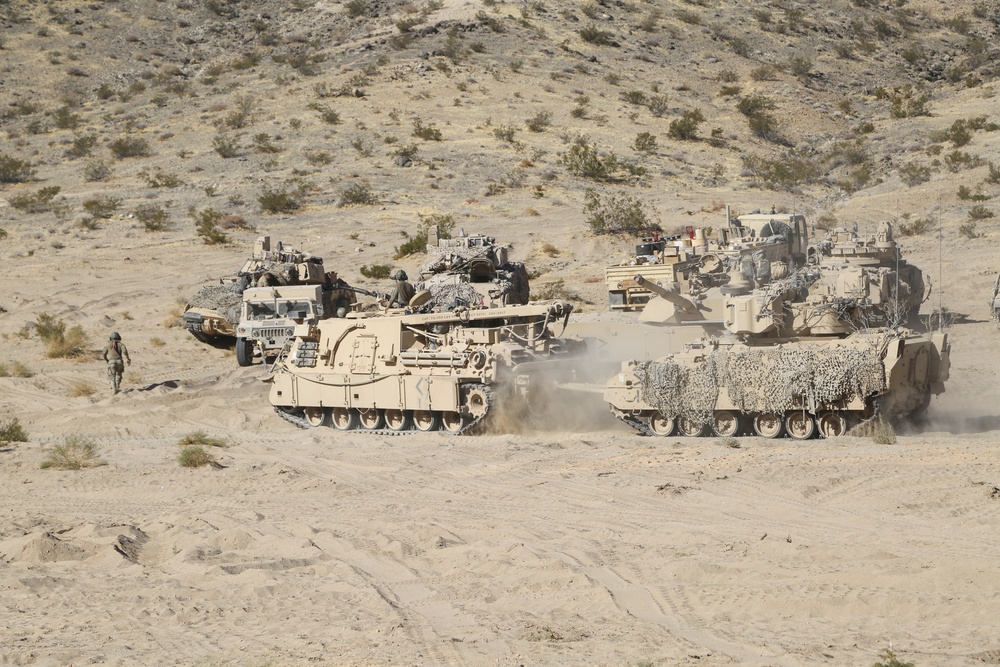 U.S. Army soldiers  to 1st Squadron, 7th Cavalry Regiment, 1st Brigade Combat Team, 1st Cavalry Division, recovers a vehicle