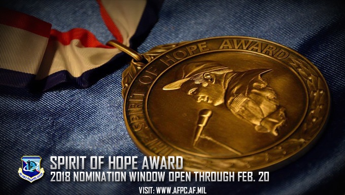 Officials seek nominations for 2018 Spirit of Hope Award