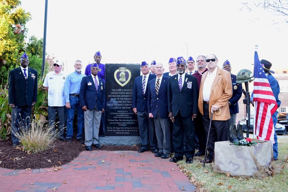 Purple Heart memorial dedication ceremony