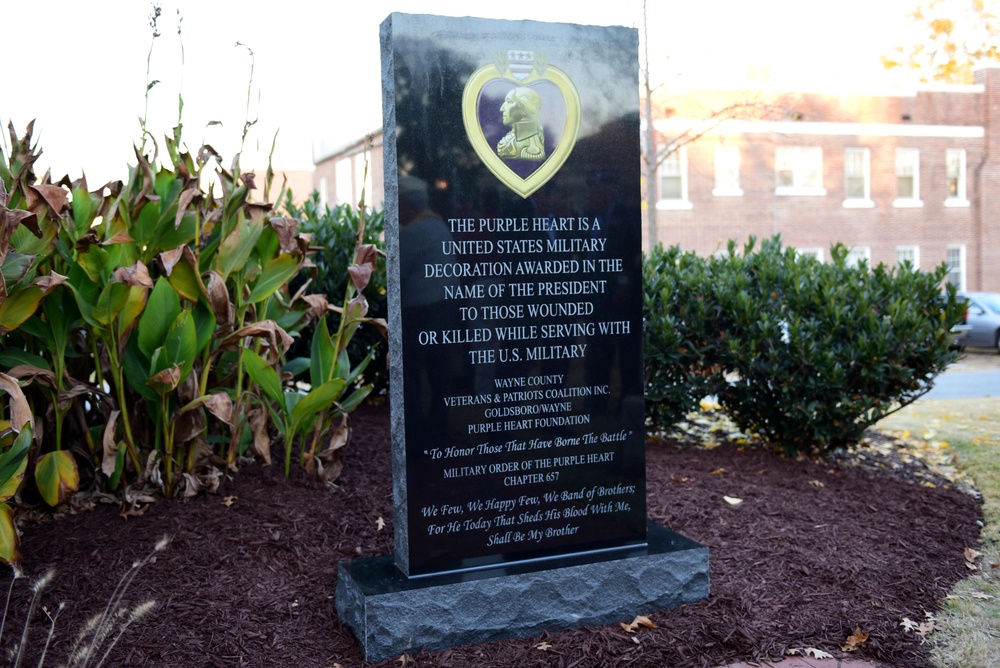 Purple Heart memorial dedication ceremony