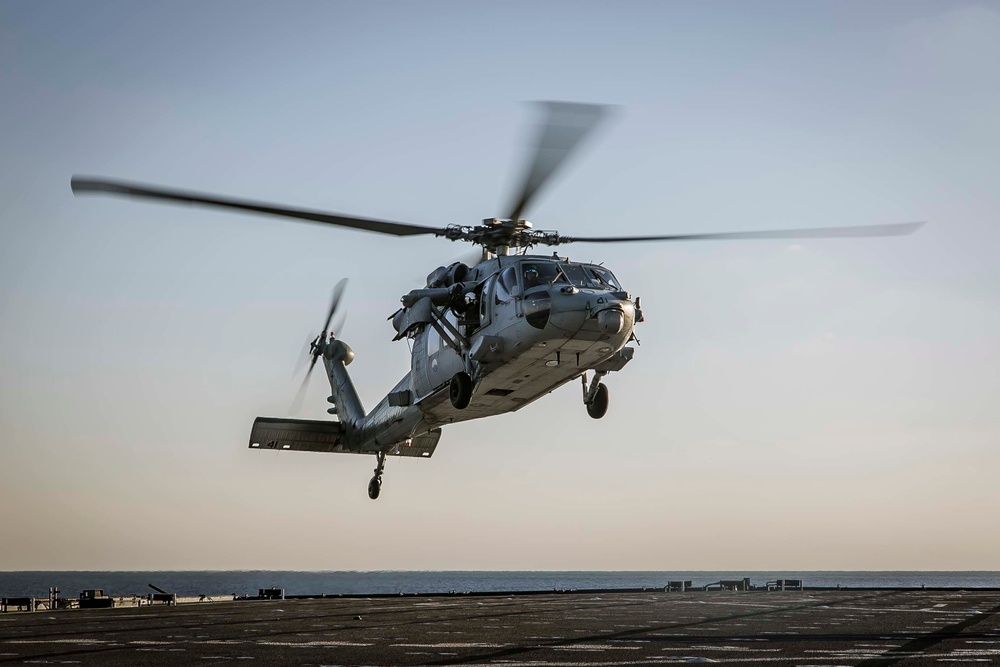 Cleared for Landing: USS Oak Hill Conducts Flight Operations