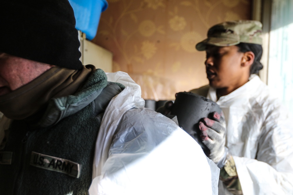 2ID Soldiers deliver charcoal briquettes families in Dongducheon, South Korea