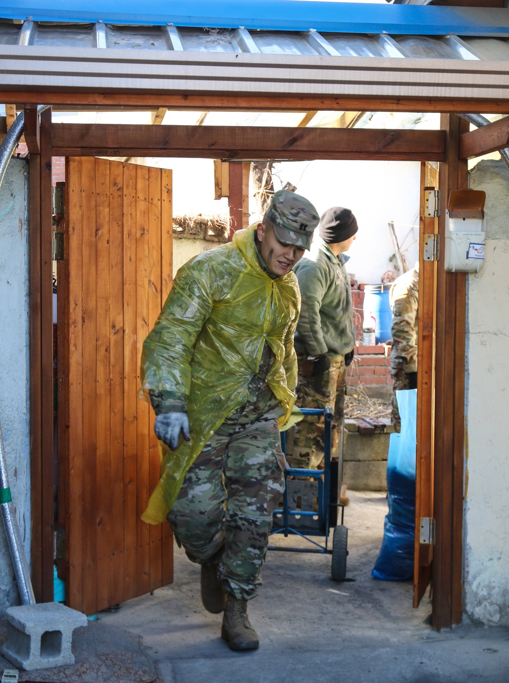 2ID Soldiers deliver charcoal briquettes families in Dongducheon, South Korea