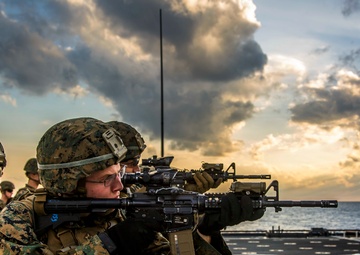 Fighting Fox Conducts Combat Marksmanship Training Aboard  USS Oak Hill