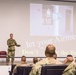 Maj. Gen. Costin speaks with deployed service members at Al Udeid Air Base