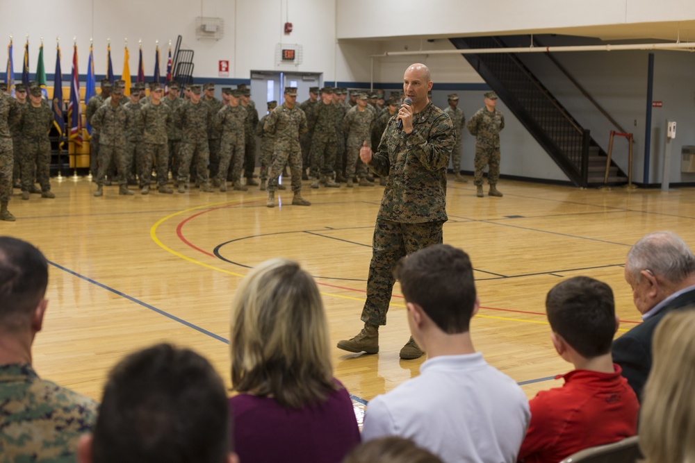 CLB-24 Hosts Change of Command and Relief and Appointment Ceremony