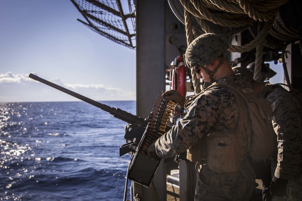 Navy-Marine Corps Team Conducts Live Fire Drill at Sea