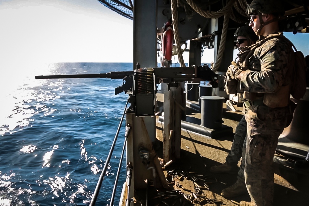 Navy-Marine Corps Team Conducts Live Fire Drill at Sea