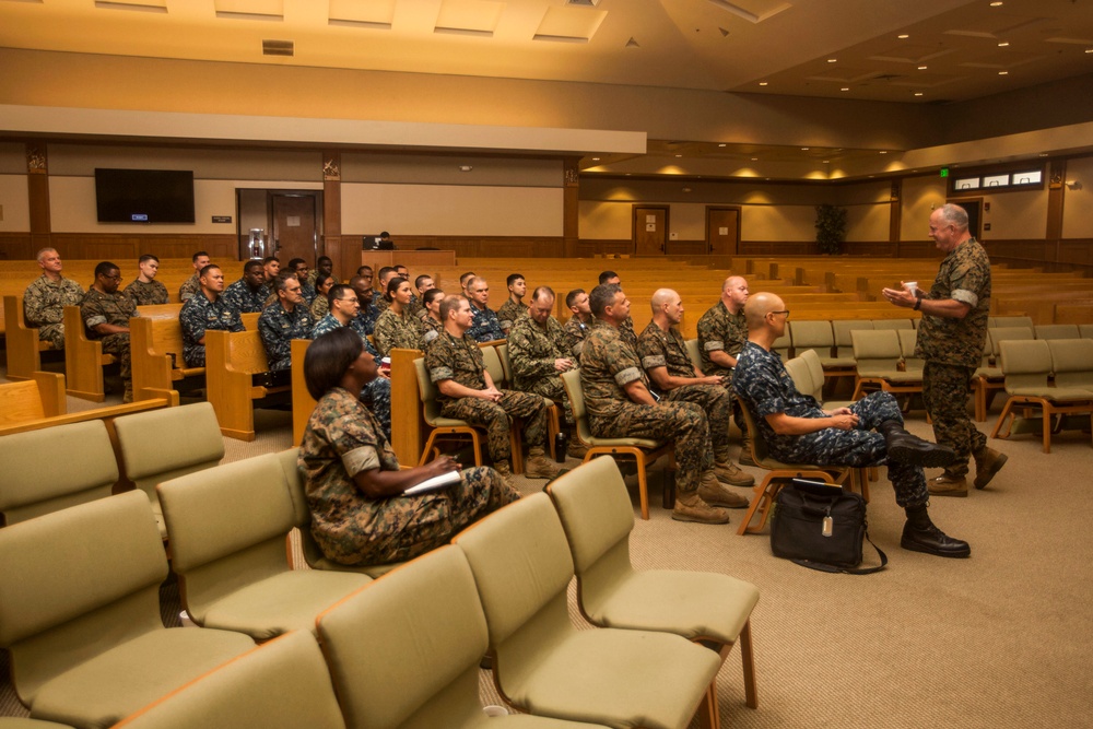 Chaplain of the Marine Corps visits MCBH